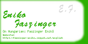 eniko faszinger business card